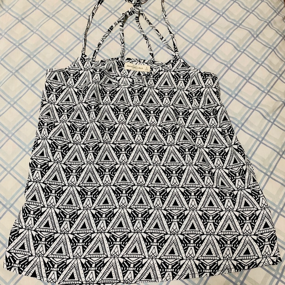 Abercrombie and Fitch Black and White Halter Top!